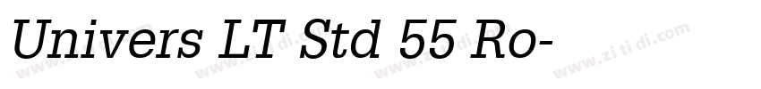 Univers LT Std 55 Ro字体转换